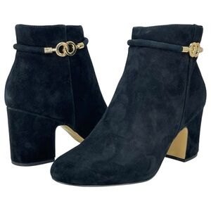 Bella Vita Diaz Black Kidsuede Leather Womens Ankle Boots Size 7.5M